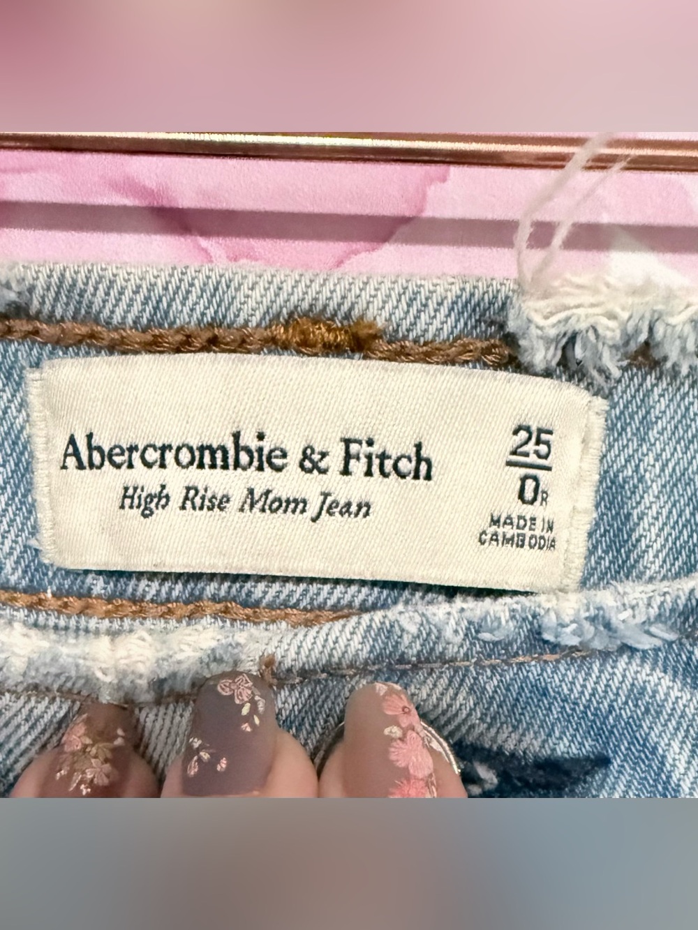 Abercrombie & Fitch Light Blue Distressed Straight-Leg Jeans - Picture 4 of 4